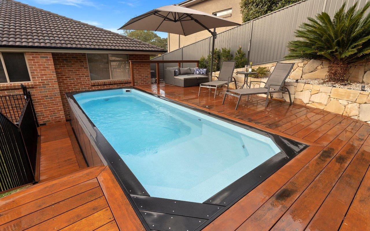 Compass Express Pool installed in a Newcastle backyard